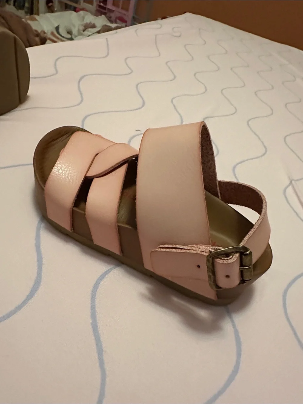 Project Cloud- Girls Pink Strappy Buckle Sandals- Size 11k- NEW